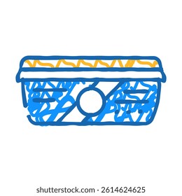 food container doodle icon sketch vector. food container sign. isolated symbol illustration