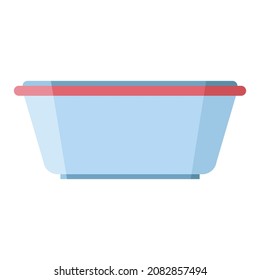 food container flat clipart vector illustration