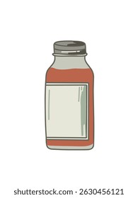 recipiente de alimentos desenhado à mão , ilustração vetorial