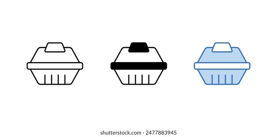 Food Container icon design with white background stock illustration