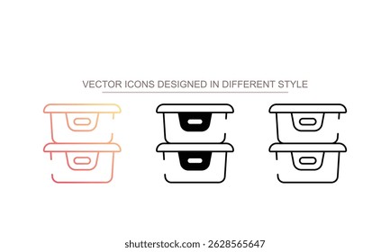 Food Container icon design with white background stock illustration