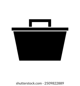 Food container icon illustrated on background