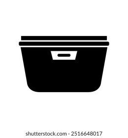 Food container icon illustrated on background