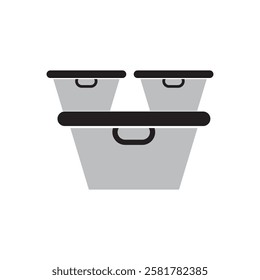 food container icon illustration flat