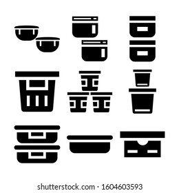 food container  icon isolated sign symbol vector illustration - Collection of high quality black style vector icons
