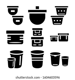 food container  icon isolated sign symbol vector illustration - Collection of high quality black style vector icons
