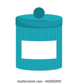 Food container icon. Jar design. Vector graphic