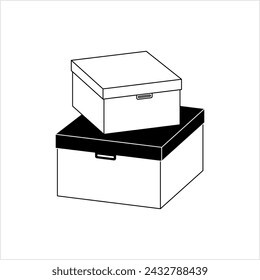 Food Container Icon, Food Storage Icon Vector Art Illustration