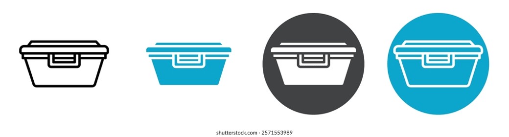 food container icon Vector illustration in black