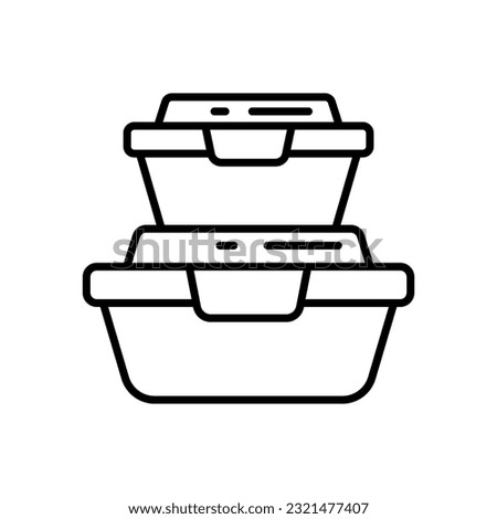 Food Container icon in vector. Illustration