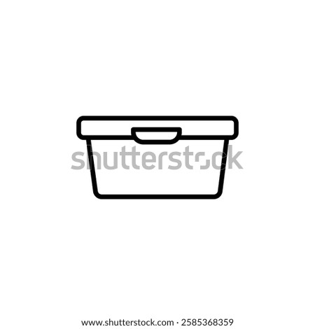 food container icon Vector illustration in black