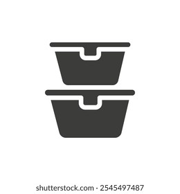 Food container icon Vector logo outline