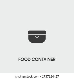 food container icon. food container vector on gray background