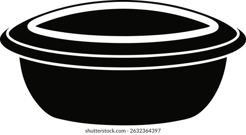 Ilustração do vetor da silhueta do lábio da tampa do recipiente de alimentos