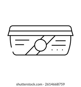 food container line icon vector. food container sign. isolated contour symbol black illustration