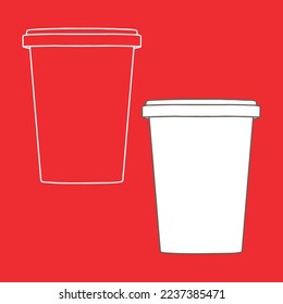 Burla de los contenedores de comida. Lineal, vector realista. Ilustración de stock de esquema.