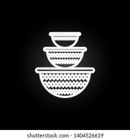 Food container, plastic container, kitchenware neon icon. Elements of kitchen utencils set. Simple icon for websites, web design, mobile app, info graphics