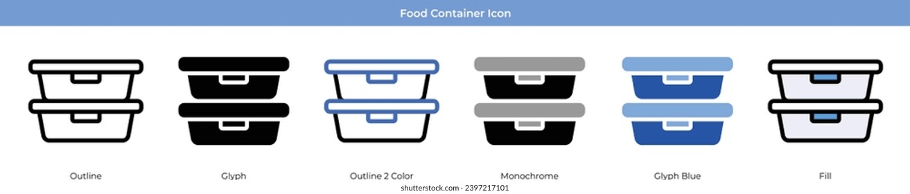 Food container set with 6 style