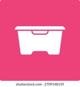 Icono del Vector del envase de la comida. Se puede utilizar para aplicaciones de impresión, móviles y de Web.