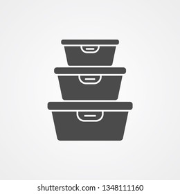 Food Container Vector Icon Sign Symbol