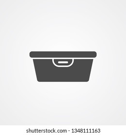 Food container vector icon sign symbol