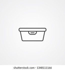 Food Container Vector Icon Sign Symbol