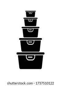 Símbolo del símbolo del icono del vector del contenedor de alimentos.