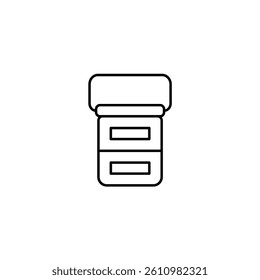 Food Container vector line icon icons design