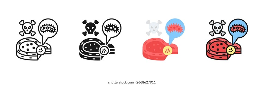 Food Contamination Icon Pack In Multiple Styles