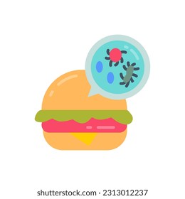 Food Contamination icon in vector. Illustration