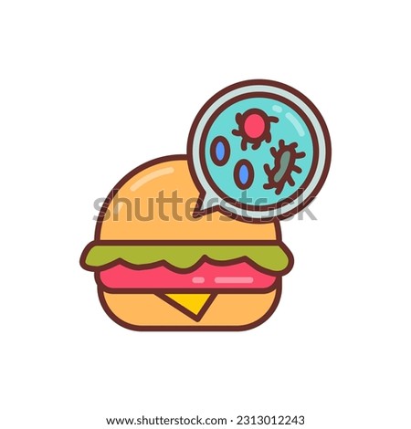Food Contamination icon in vector. Illustration