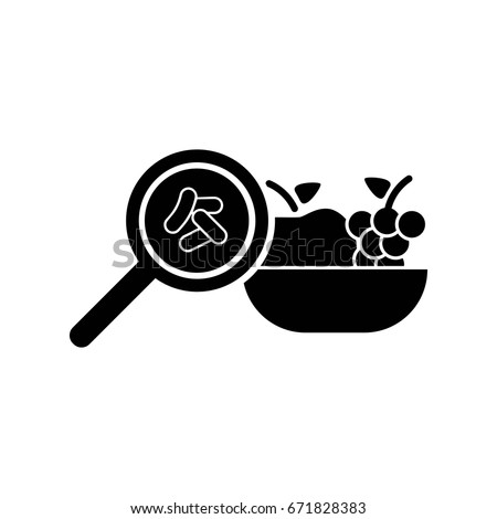 Food Contamination. Microorganisms in food.Icon. Stock photo © 