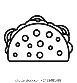 Food cook sandwich icon outline vector. Cook dark craft. Lunch motion