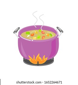 The food in cooker vector