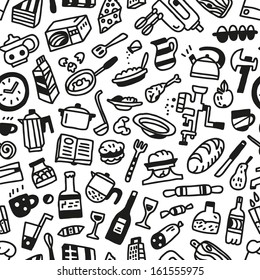 Food, Cookery - seamless vector background
