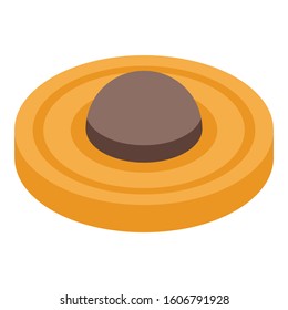 Food cookie icon. Isometric of food cookie vector icon for web design isolated on white background