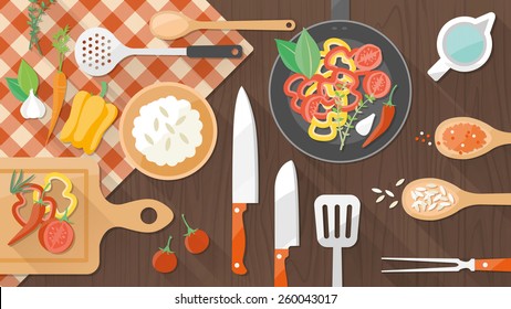 Food and cooking banner