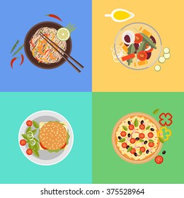 Food and cooking banner flat design