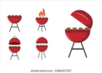  Food Cooking BBQ Elements Design Vector