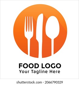 Food, Cooking, Cuisine, Fine Dining Logo.  Suitable For Restaurant Logo, Snack Bar, Cafe, Lounge, Menu, Food Business. Full Editable In EPS 10.