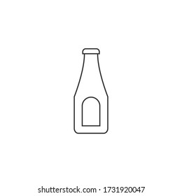 Food and cooking thin line icon. Ketchup bottle icon. Vector illustration.
