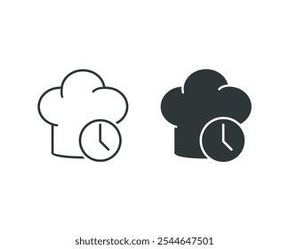 Food cooking time. Illustration vector