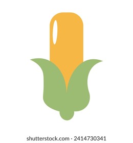 Food corn fill vector illustration