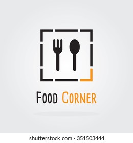 Food Corner icon. Cooking logo. Vector Logo Template.