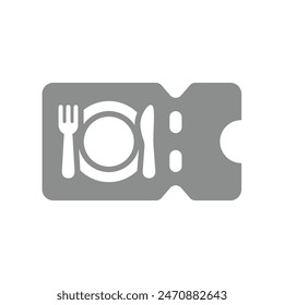 Food coupon or voucher vector. Meal discount gift card icon.