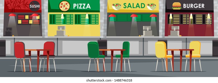 Food Court Drawing Images, Stock Photos & Vectors | Shutterstock