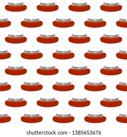 Food court seamless pattern.Vector graphics