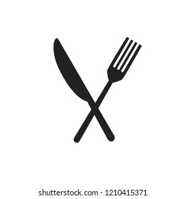 Food court sign. Fork. Vector Illustration