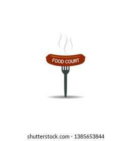 FOOD COURT Vector illustration.Vector graphics
