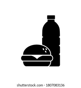 Food courts icon, fast food, logo isolated on white background